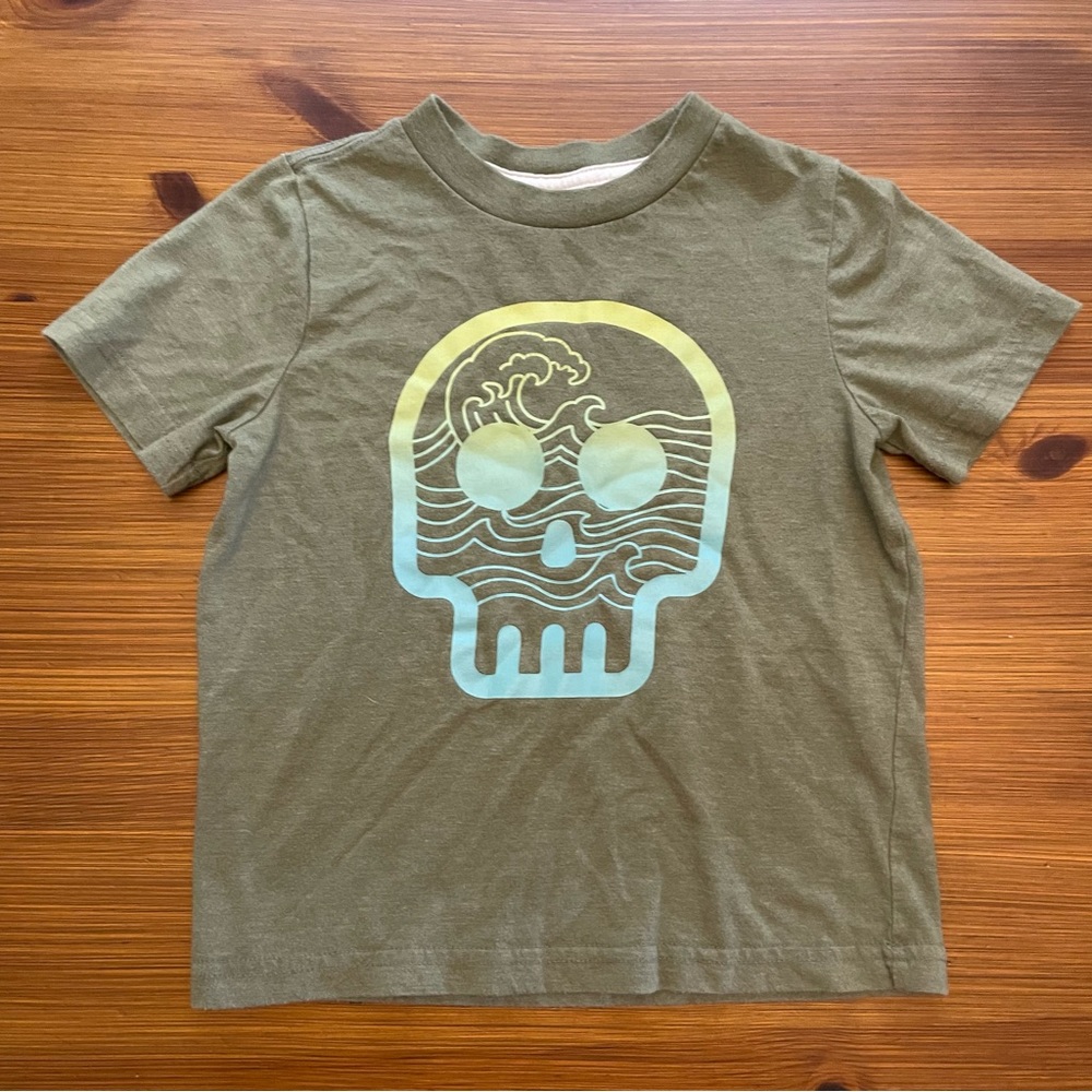 4/$13 Boys Arizona Skull Beach Waves Graphic Tee - XXS 4/5